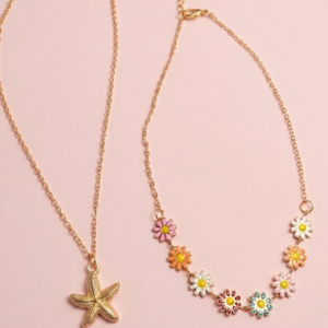 Kit Colar Infantil Florzinha Dourado - Imagem 1